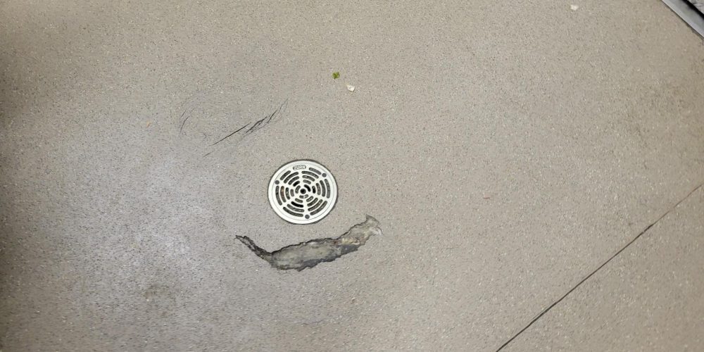 Damaged Draining Area